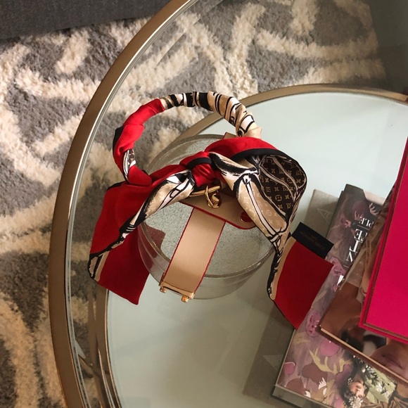 Louis Vuitton LV Silk Slim Scarf Red Brown Multi - Picture 3 of 3